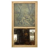 Louis XVI Period Trumeau with Monochrome Blue Painting, c. 1780