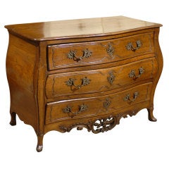 Louis XV Period Bombe Commode in Walnut, c. 1750 France
