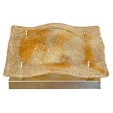 MODERN CHROME AND MURANO CEILING FIXTURE MODERN CHROME AND MURANO CEILING FIXTURE