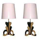 Pair of Whimsical Table Lamps Custom Designed by Paul Laszlo