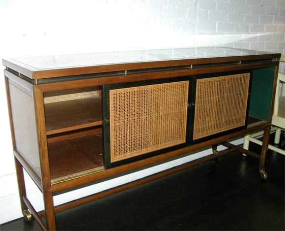 Console/ buffet  with sliding cane doors by Michael Taylor 2