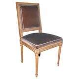Eight Louis XVI Style Stained Wood Side Chairs by Jansen