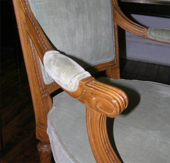 Pair of Louis XVI Style Armchairs Stamped by Jansen In Good Condition In New York, NY