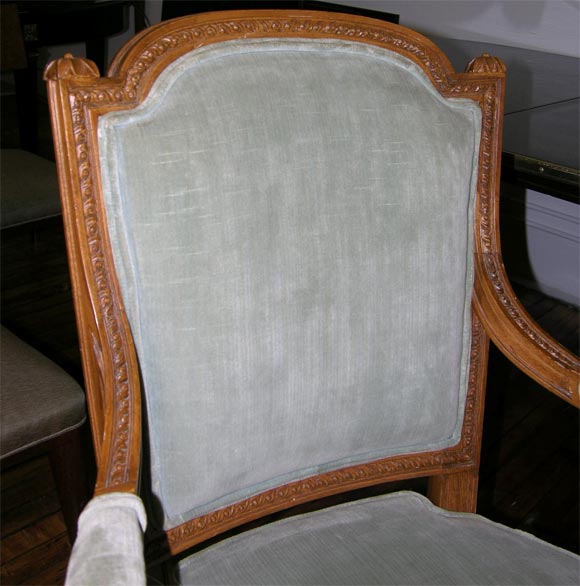 20th Century Pair of Louis XVI Style Armchairs Stamped by Jansen