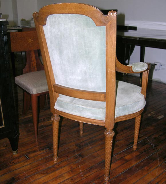 Pair of Louis XVI Style Armchairs Stamped by Jansen 3