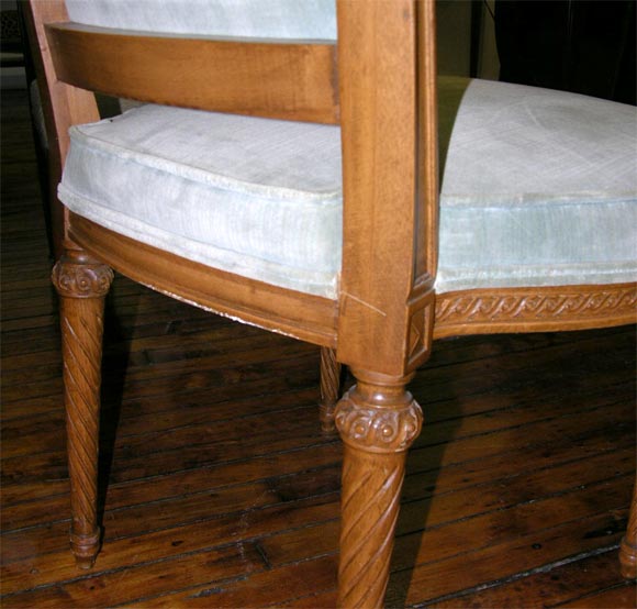 Pair of Louis XVI Style Armchairs Stamped by Jansen 4