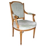 Pair of Louis XVI Style Armchairs Stamped by Jansen