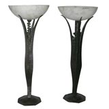 Pair of Art Deco Table Lamps attributed to Raymond Subes