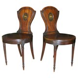 Pair of Regency hall chairs