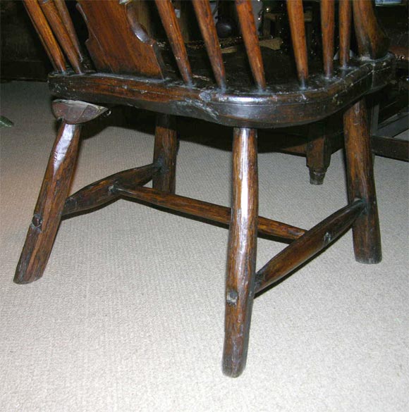 18th Century and Earlier English or Welsh 18th c. Vase-Splat Windsor Armchair