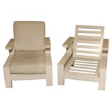 Pair Reclining Armchairs by Robert Mallet Stevens