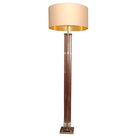 Glass Cylinder Floor Lamp at 1stDibs