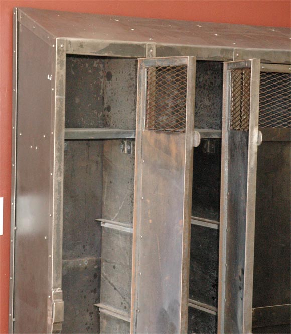 Mid-20th Century Industrial Steel Locker Set