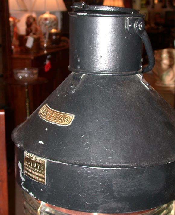 Vintage MastHead Ship Lantern In Good Condition In Southampton, NY