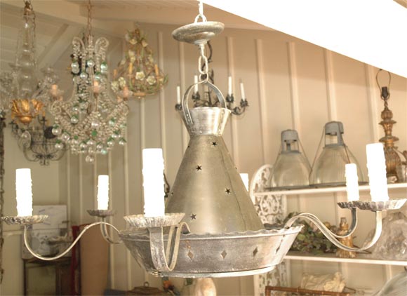 Punched Tin Chandelier