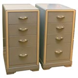 Pair of metal four drawer stands