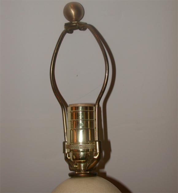Mid-20th Century Pair of Ostrich Egg Sconces