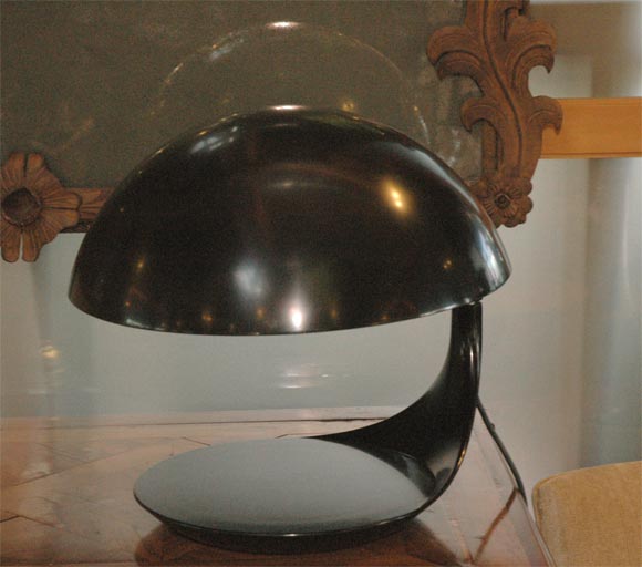 Black "Cobra" Table Lamp by Elio Martinelli