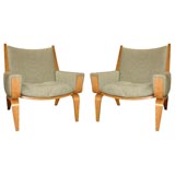 Pair of Hans Wegner Oak Armchairs by Getama Pair of Hans Wegner Oak Armchairs by Getama