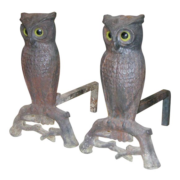 Owl Andirons