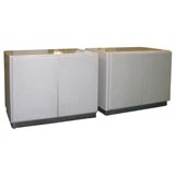 Pair Cream Laquer Milo Baughman Cabinets