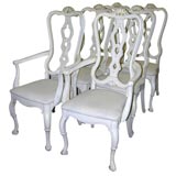 Set 6 Painted Venetian  Chairs