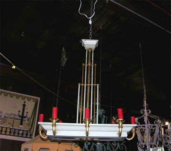 French 40's Rectangular Chandelier