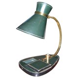Adnet French Leather Desk Lamp