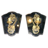 Pair of French 40's Mirrored Sconces