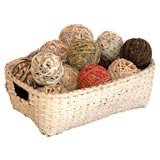 Antique COLLECTION OF 19THC RAG BALLS