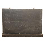 19THC ORIGINAL BLACK PAINTED  HANGING WOOD CHALK BOARD