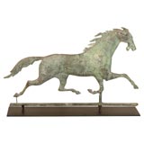 19THC FULL BODY HORSE RUNNING WEATHERVANE IN ORIGINAL SURFACE