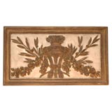 Late 18th Century Carved and Painted Architectural Panel