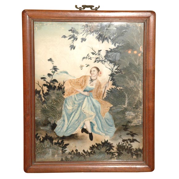 18th Century Reversed Glass Painting