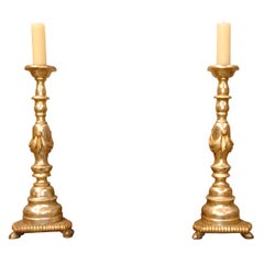 Pair of 19th Century Italian Gilt Prickets