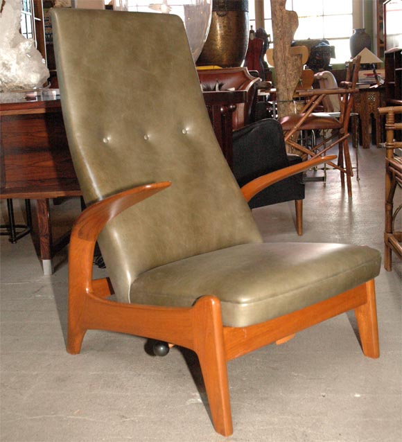 Sculptural Reverse Arm Adjustable Rocking Chair by AP Stoler