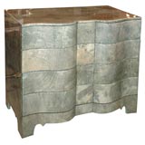 Serpentine 4-Drawered Commode in Varigated Shagreen