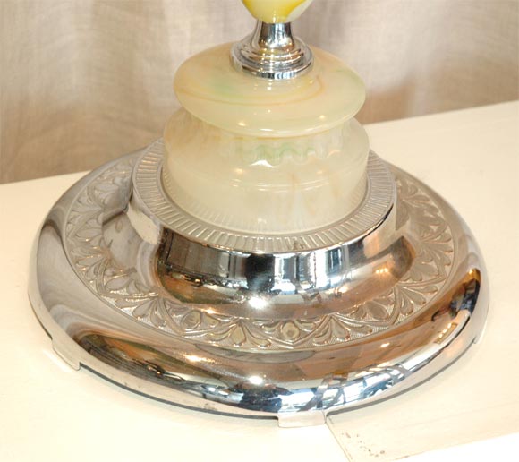 Chrome SMOKING PEDESTAL  TRAY  FROM QUEEN MARY