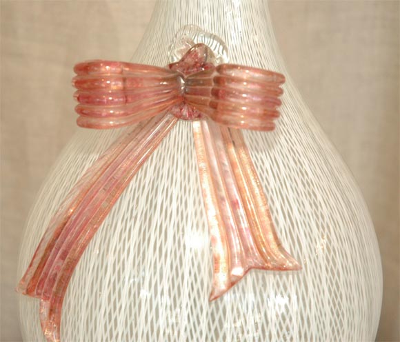 Mid-20th Century SINGLE WHITE MURANO LAMP