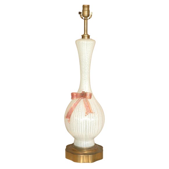 SINGLE WHITE MURANO LAMP