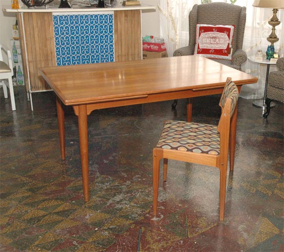1960's Dux Expandable Teak Dining Table For Sale 2