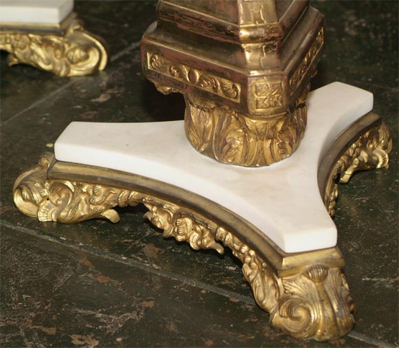 Pair of Bronze and Marble Tables 1