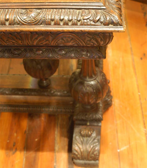 Italian Walnut Table In Good Condition For Sale In Natchez, MS