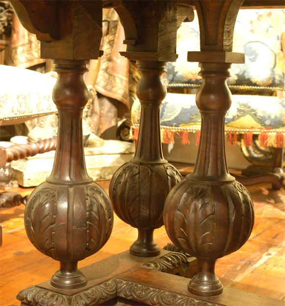 18th Century and Earlier Italian Walnut Table For Sale