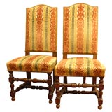 Eight  Louis XIII Style Dining Chairs