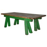 Large Green Sawhorse Table