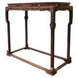 Ornate Display Table with Dragon Carved Apron