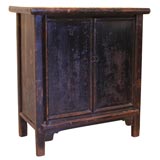 Two Door Black Lacquer Chest