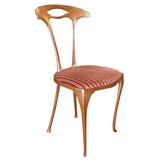 Italian gilded metal vanity chair