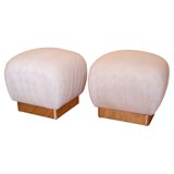 Pair of Adorable Poufs in the Style of  Karl Springer